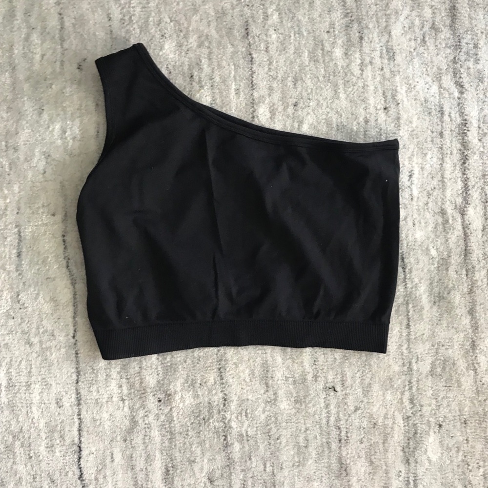Helmut Lang one shoulder crop top